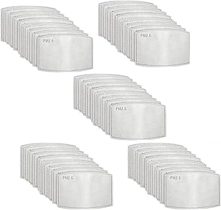 【50枚】マスク用取り替えフィルター 活性炭 マスク フィルター 5層活性炭 PM2.5 マスクフィルター 交換可能 使い捨て フィルターシート 衛生 節約 サイズ(個別包装)【BOEN】大人 (12cm*8cm(大))