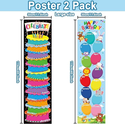 Miniatura 2 de Tabla de pósteres de feliz cumpleaños, decoración de tablón de anuncios de cumpleaños, para celebrar tu cumpleaños, recortes para calendarios,