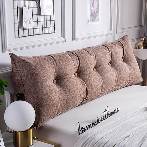 Almohada de cabecera triangular de color sólido para cabecero de tamaño KingQueenDobleTwin Cojín de cabecera Triángulo Sofá biplaza de espalda