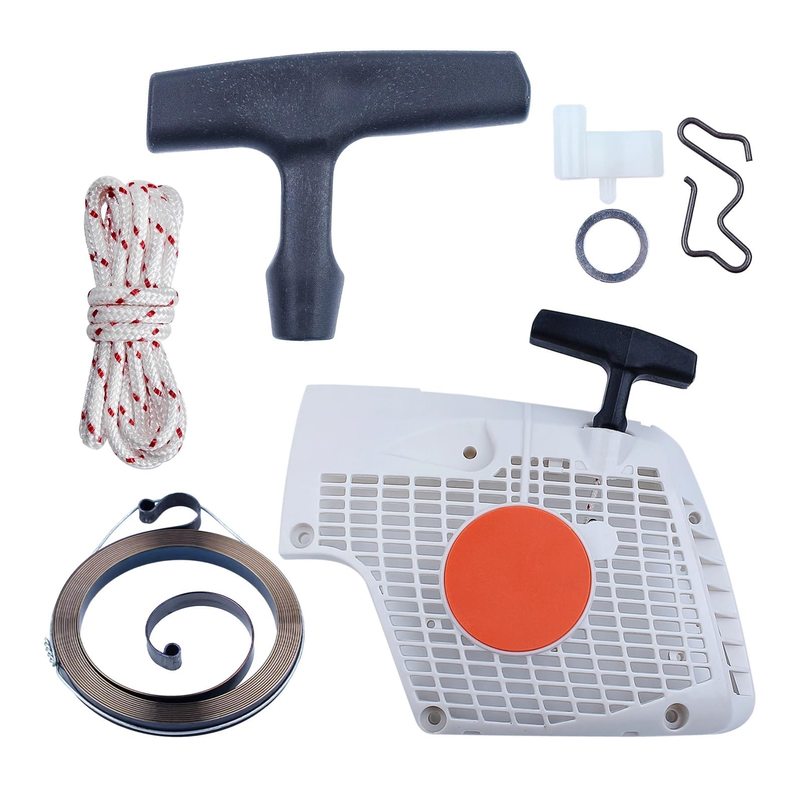Kit de Agarre de Cuerda con trinquete de Resorte Adecuado para Arranque de Retroceso, Compatible con Motosierra MS270, MS280, MS270C, MS280C, MS 270 y 280. Pieza de Repuesto.