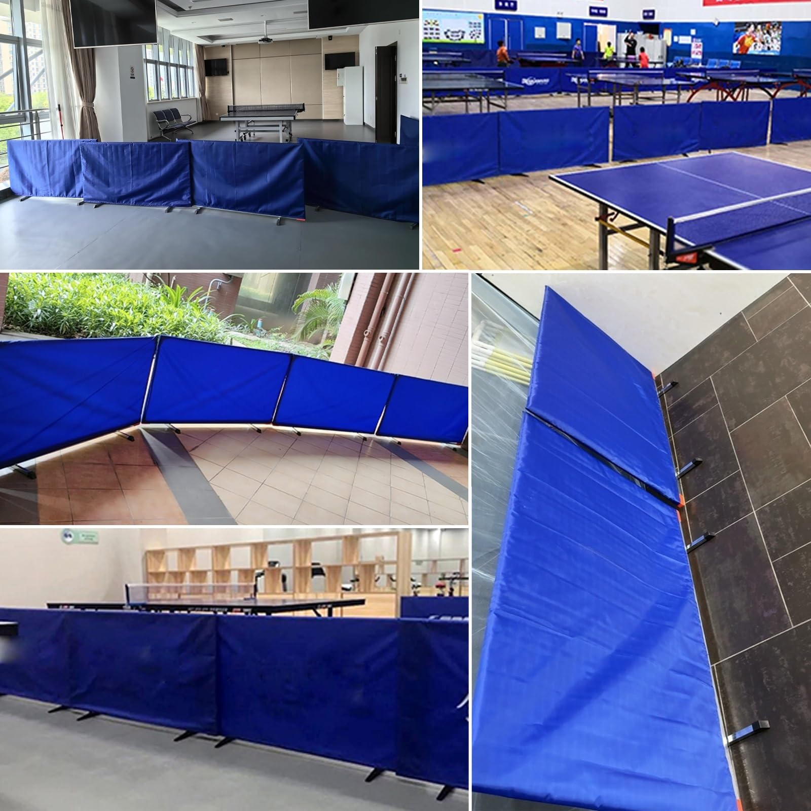 JYHHCYS Set da 6 Pezzi Barriera Tennis Tavolo, Barriera Ping Pong | Divisorio Per Recinzione Con Arresto Per Pallina Da Ping Pong Portatile Per Il Contenimento Della Pallina
