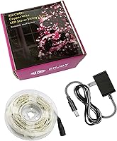 Vista 9 de RUICHEN Luces de Hadas de Alambre Plateado Enchufables de 33 Pies 100 LED Cadena de Luces con Carrete, Verde