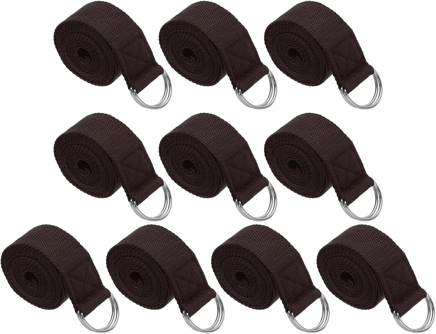 PATIKIL Yoga Strap for Stretching, Cotton Yoga Belt with Adjustable Metal D-Ring Buckle Stretch Band for Fitness Pilates
