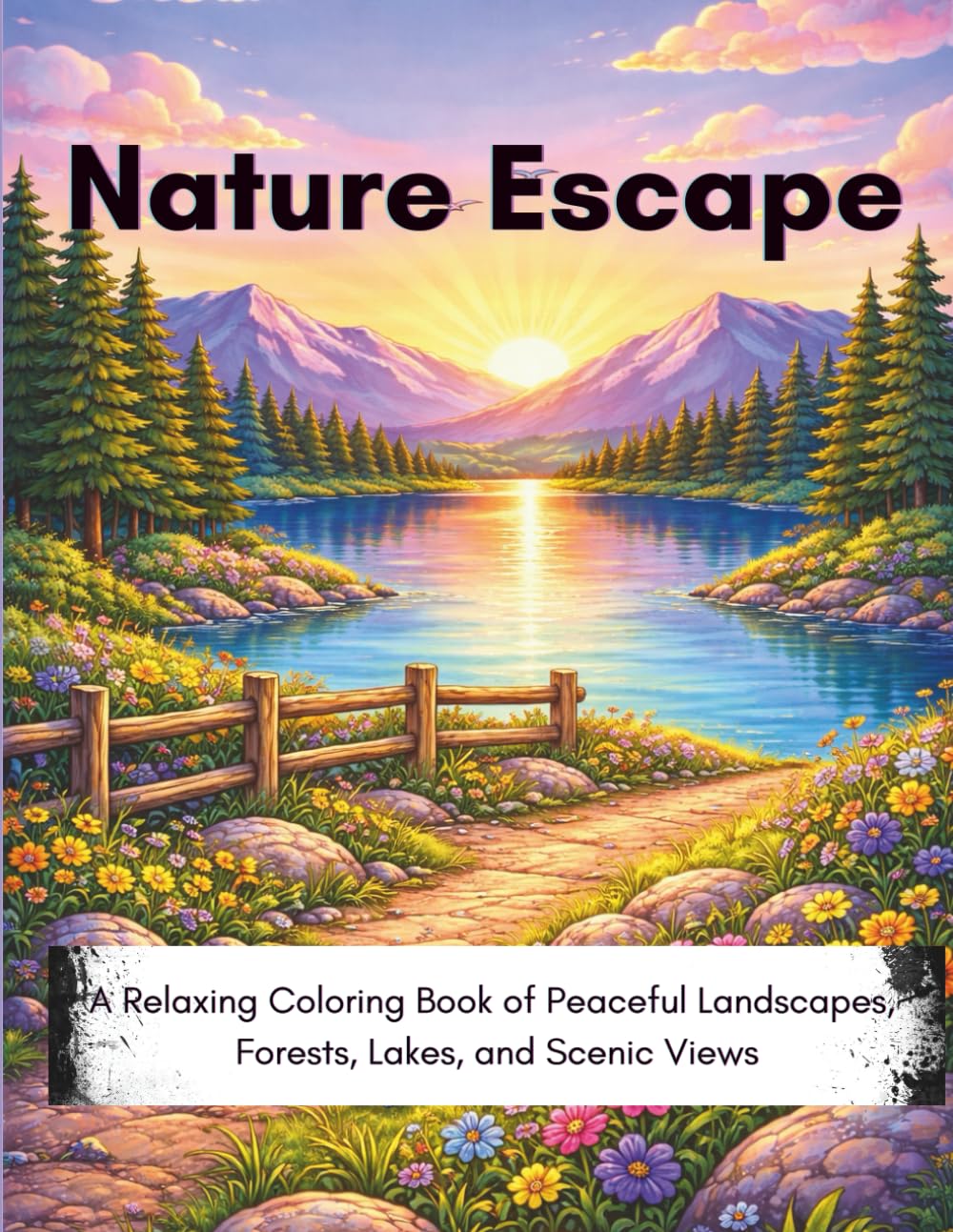 Nature Escape: A Relaxing Coloring Book of Peaceful Landscapes, Forests, Lakes, and Scenic Views