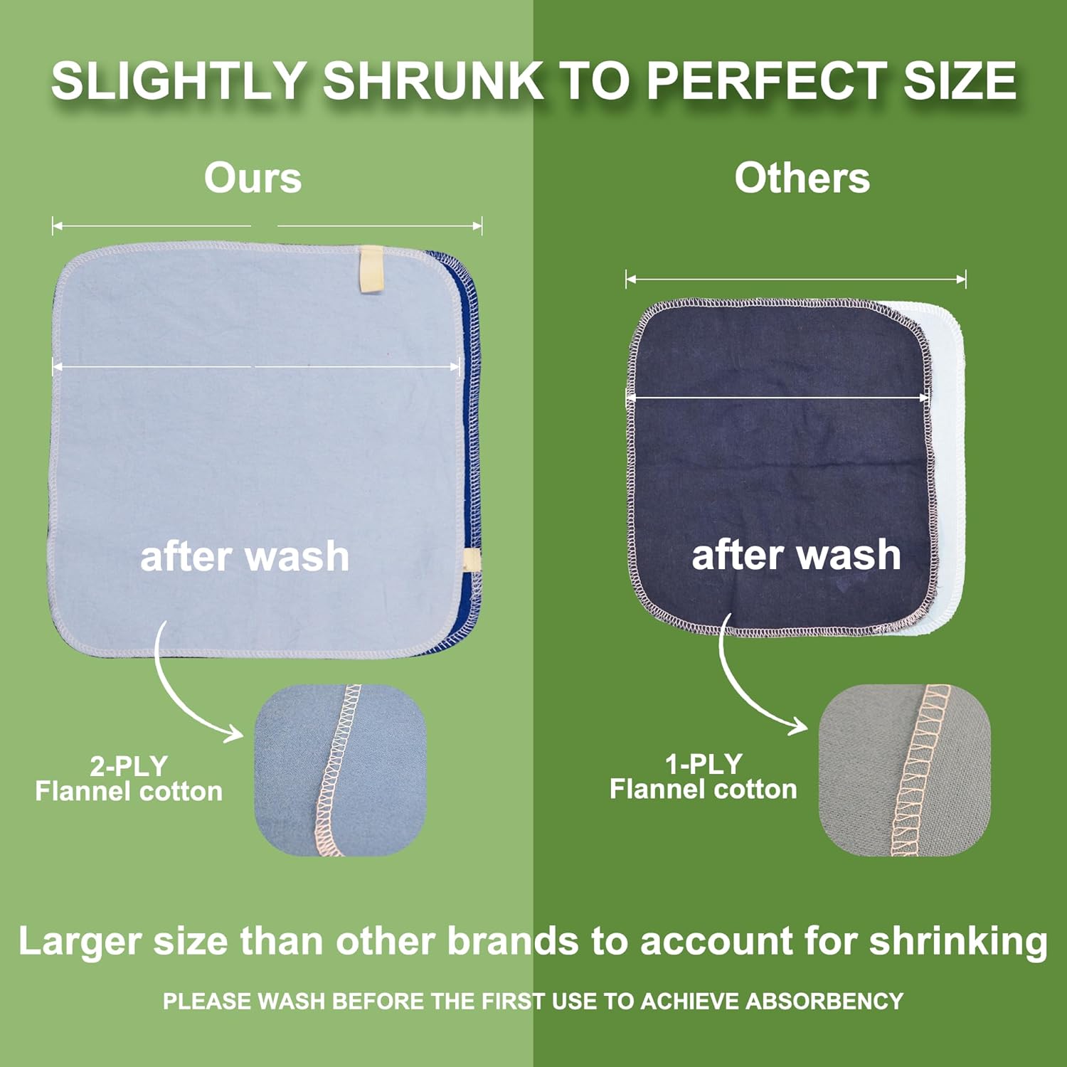 Chloven Reusable Paper Towels Washable - Jumbo Large Cotton Cloth Paperless Paper Towels for Kitchen, 30 Pack