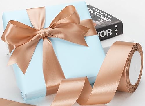 Miniatura 21 de Atrbb Cinta de satén de 25 yardas, 1-1/2 pulgadas de ancho, perfecta para bodas, lazos hechos a mano y envoltura de regalos, verde salvia