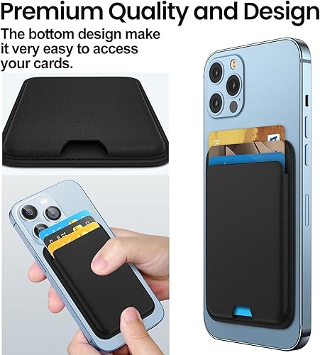 Miniatura 5 de Paquete de 2 Cartera magnética para teléfono compatible con Apple MagSafe Wallet para iPhone 16 Pro Max16 Pro16 Plus16 15 14, Mag Safe 3 Wallet para