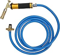 Vista 2 de Antorcha con manguera, antorcha de plomería de gas útil Antorcha de soldadura ajustable con manguera para soldadura para eliminación de impurezas