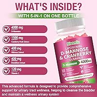 Vista 3 de Gomitas D-manosa para apoyo a la salud urinaria, suplemento dietético