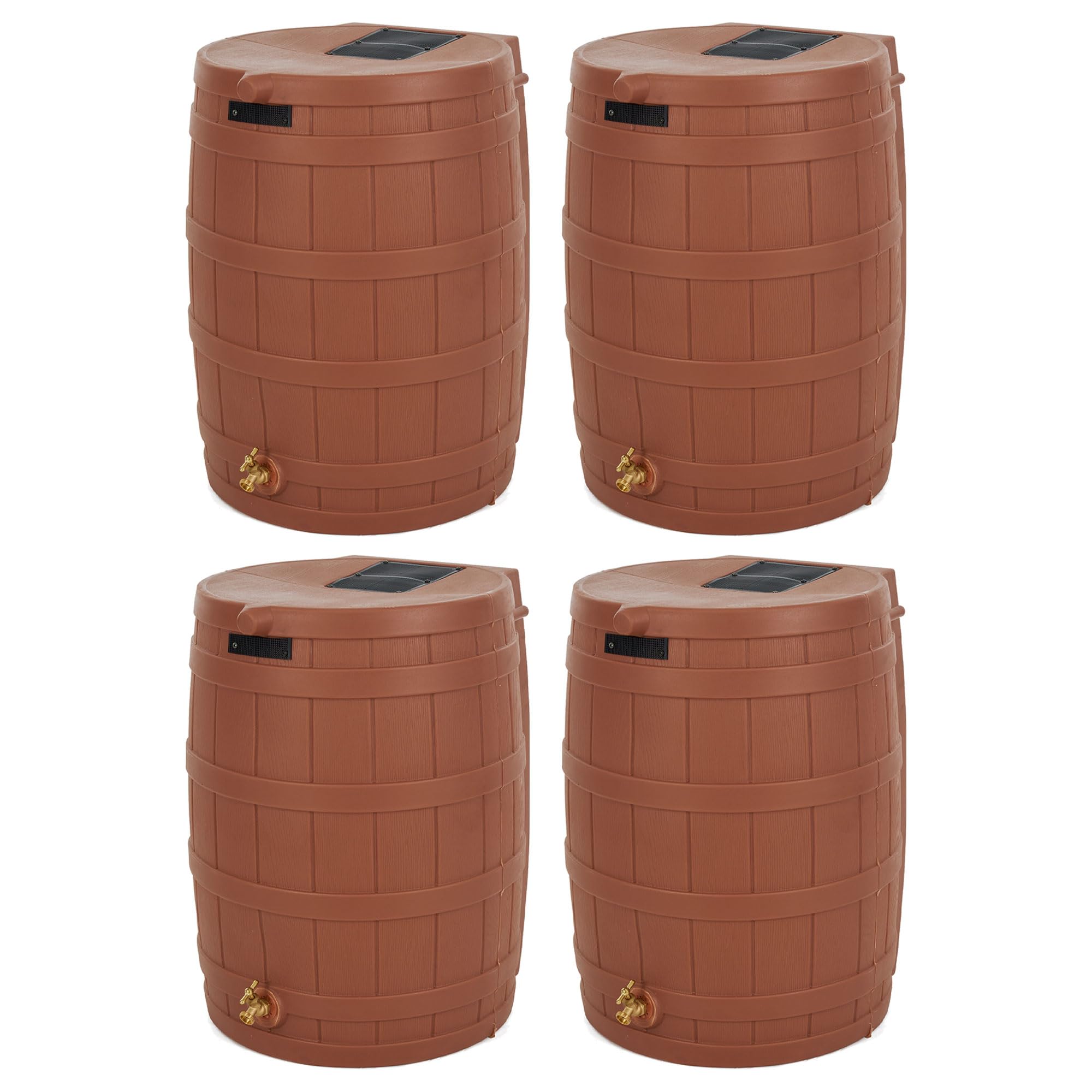 Good Ideas Rain Wizard Water Collection Barrel, 50 Gallon, Terra Cotta