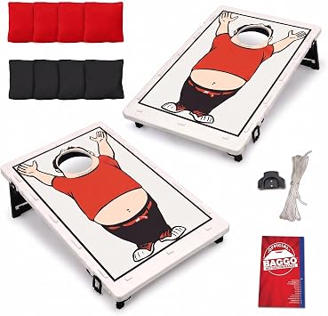Baggo Fun Cornhole Set 2x3 Portable Bean Bag Toss Game for Backyard Fun