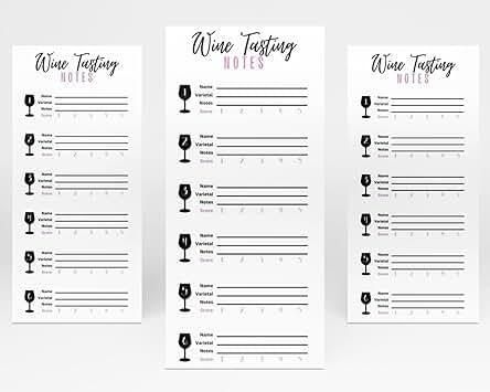 Wine tasting card scorecard for blind wine tasting...