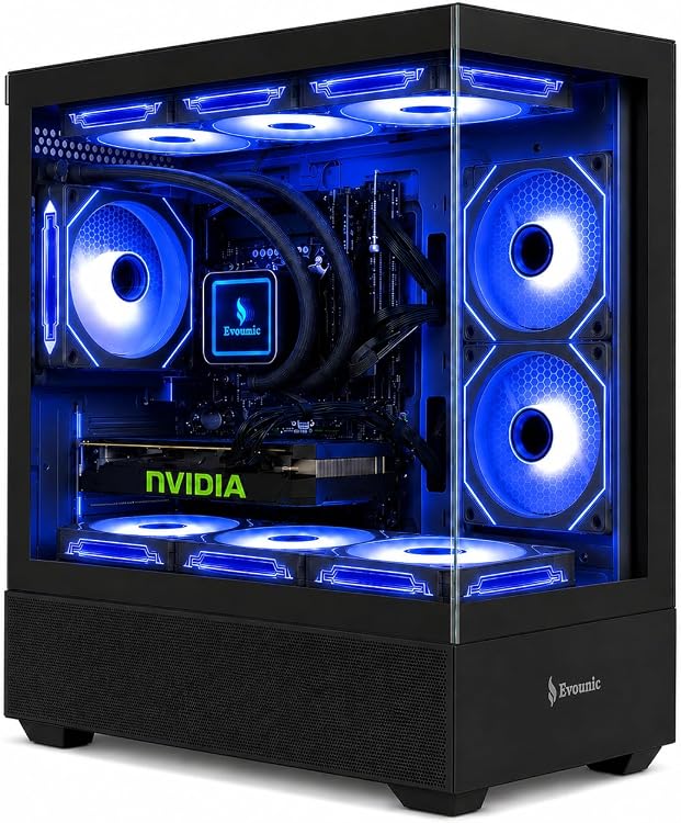 Poweryouplay Liquid Cooled Ryzen 5 Gaming PC with GTX 1050, 16GB RAM, 512GB SSD, 1TB HDD, Windows 11
