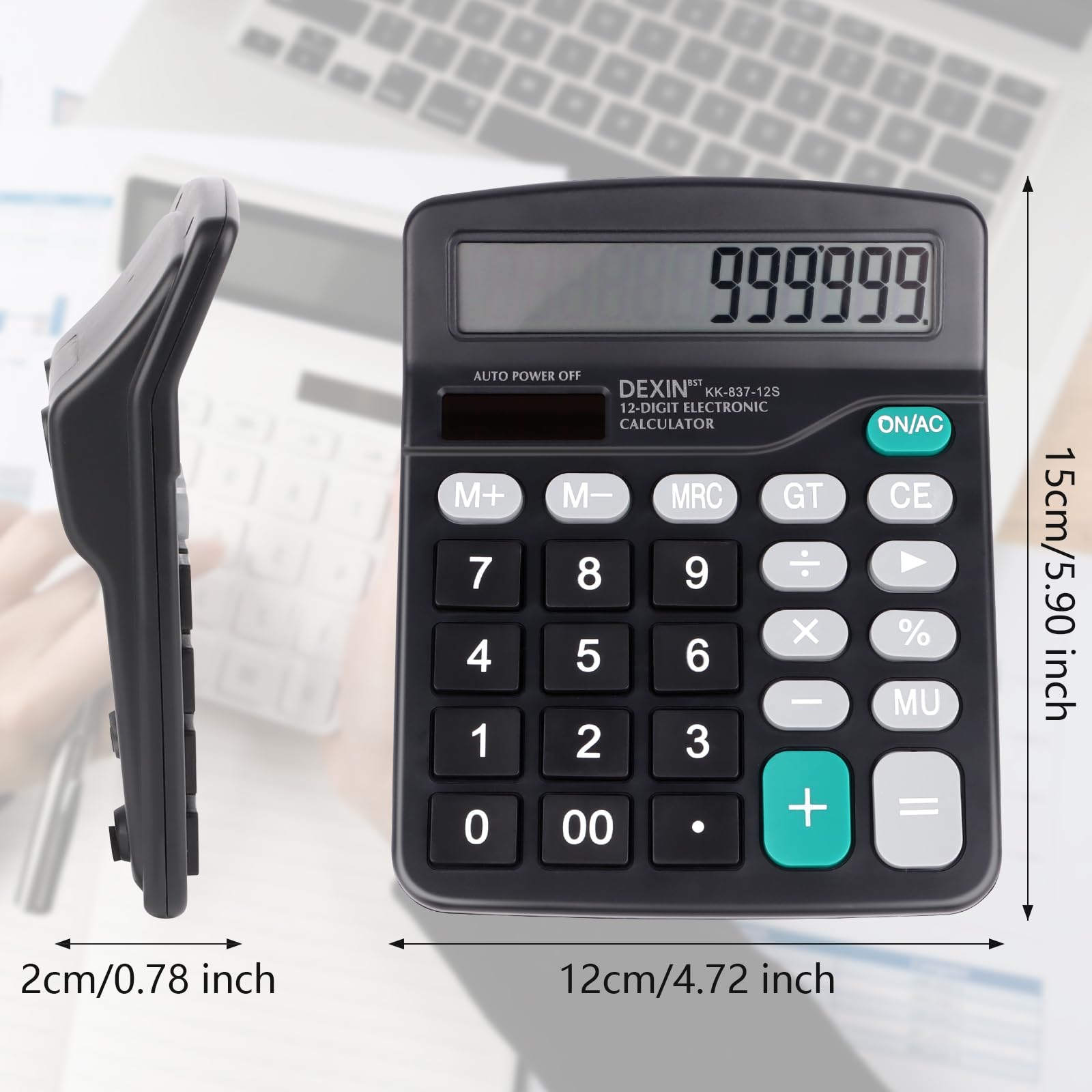 Calculadora Electrónica De 12 Dígitos, Calculadora Solar De Doble