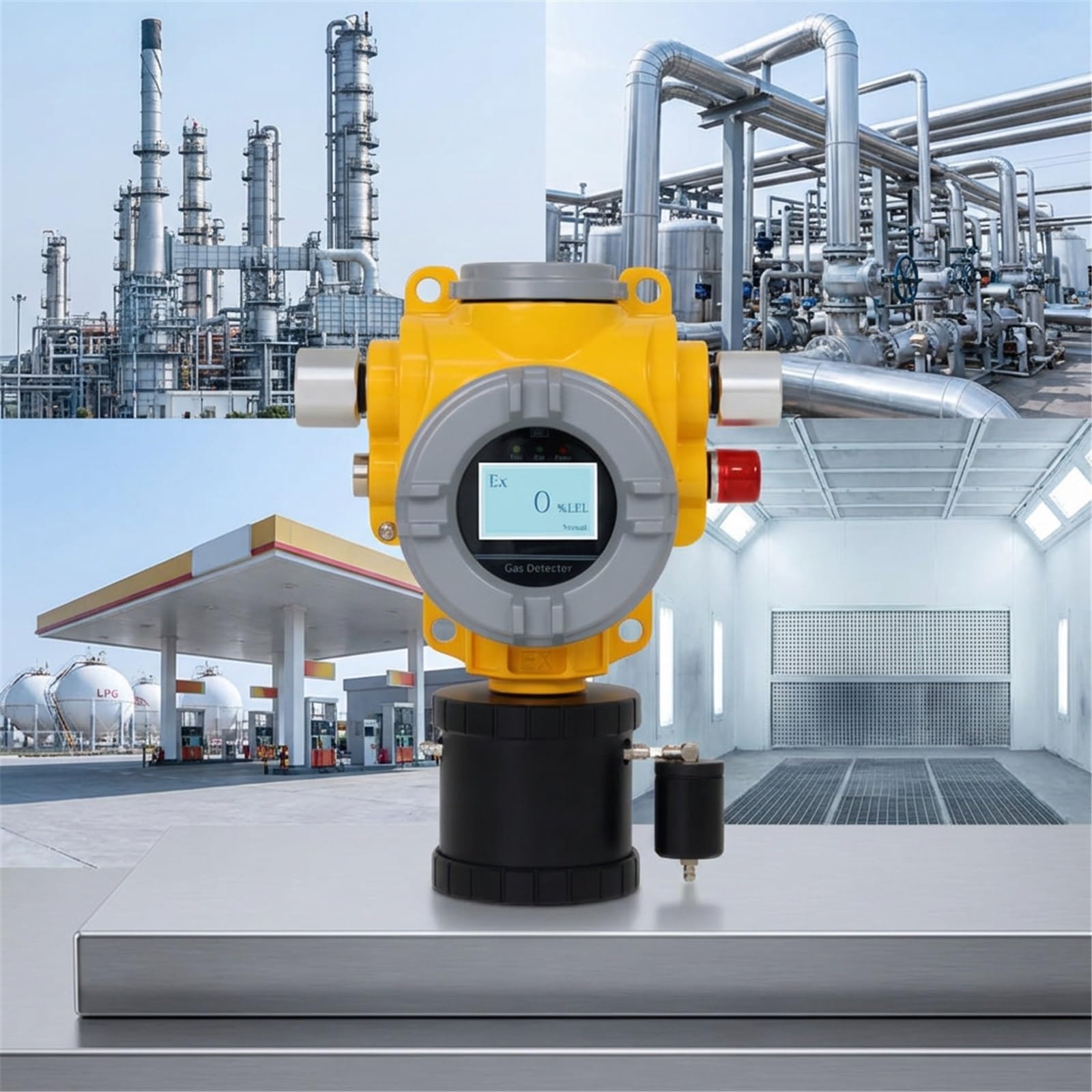 Detektor gazu do montażu gwintowego DC24V Pyłoszczelny miernik usuwania wody CH2O F2 HF Tester gazu ksylenowego(0-10000ppm)