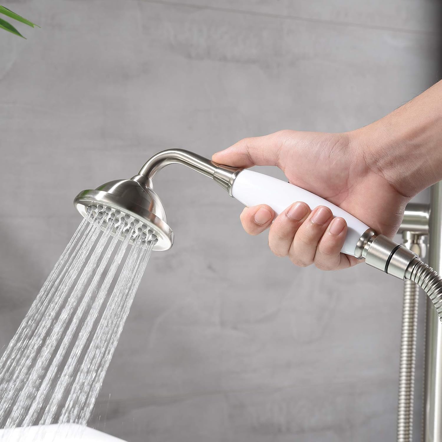 Big Sale IRIBER Oil Rubbed Bronze Shower System with Solid Brass Rain Shower Head and Handheld ORB Shower Faucet Set with Pressure balance Mixer Valve Bathroom Black Rainfall Shower Trim Kit, Valve Included