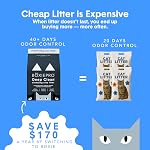 Litter de chat probiotique Boxie® 40 Jour de contrôle naturel de l'odeur, 16lb L'avertisseur de chaton (Clay)