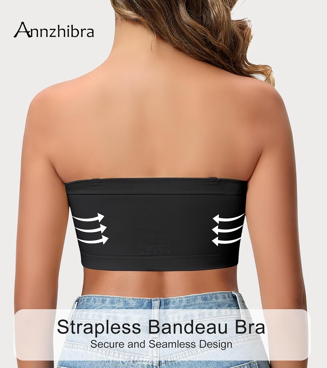 Strapless Bras for Women, Wireless Non-Padded Tube Top Bandeau Bra, Seamless Bralette - Image 2