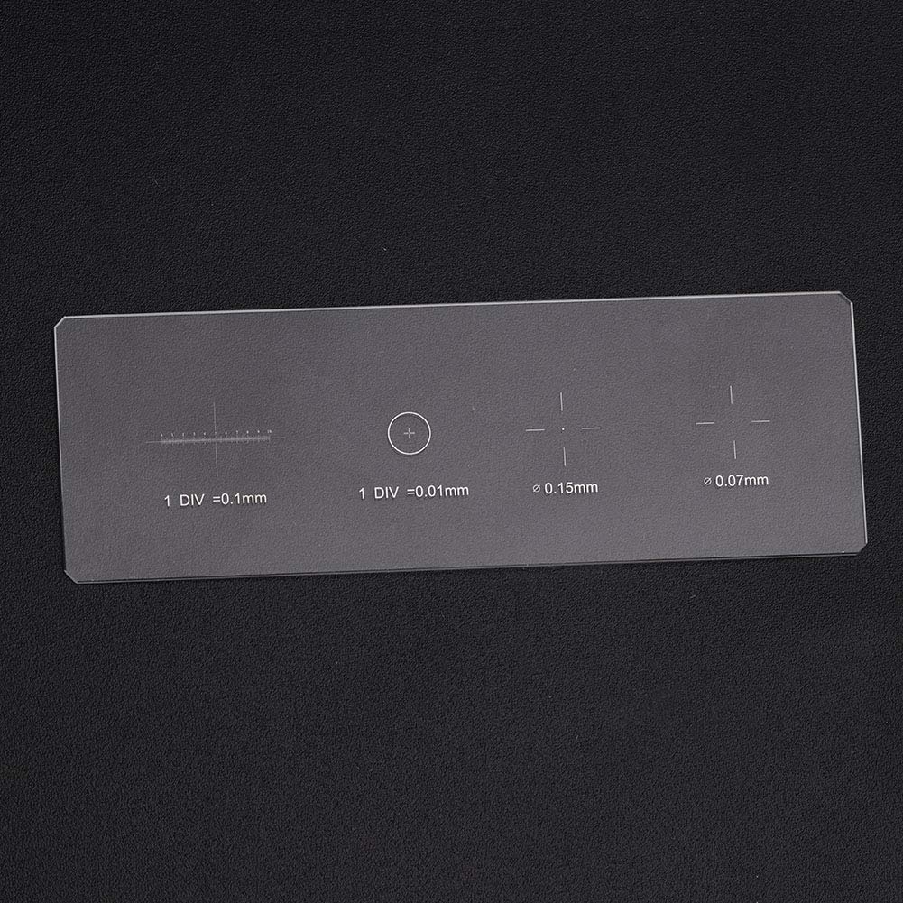 Lame D'étalonnage De Micromètre De Microscope Div 0.01Mm - Lame Professionnelle Robuste Et Pratique Pour École Ou Laboratoire - Verre Optique Transparent
