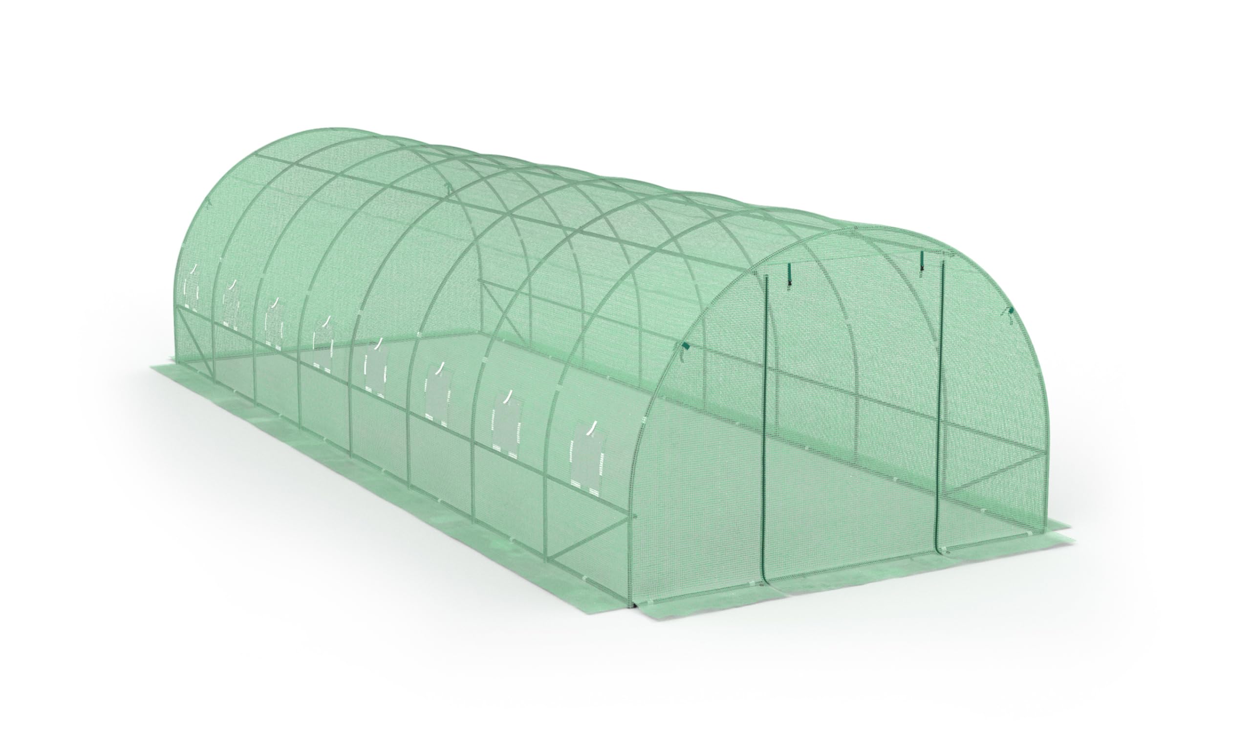 TERRE JARDIN Serre Tunnel de Jardin 24M² avec bâche renforcée 8 x 3 m