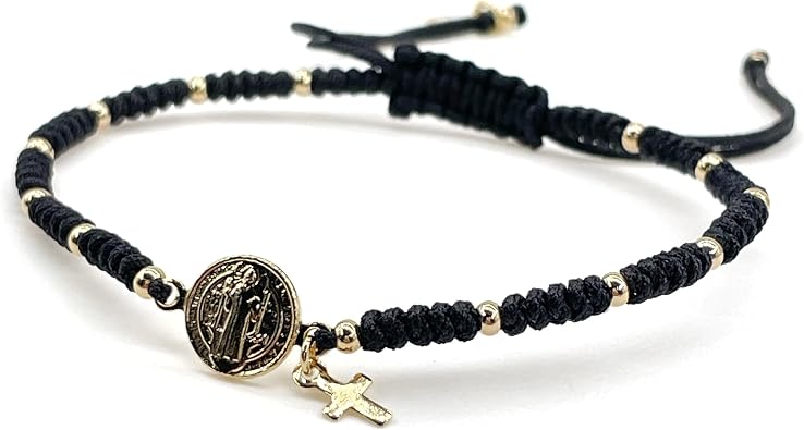 St Benedict Medal Adjustable Red String Pulsera San Benito