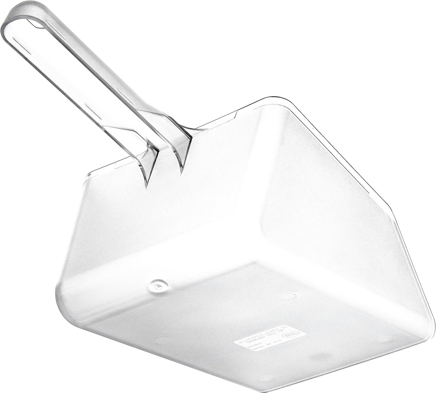SPARTA 436407 Spectrum Plastic Food Scoop, Rectangular Scoop For Restaurants, Catering, 64 Ounces, Clear, (Pack of 6)