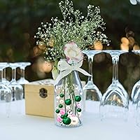 Vista 5 de 100 Piezas de Perlas Flotantes Sin Agujero para Jarrones y 500 PIEZAS para Flotar, Cuentas Flotantes para Centro de Mesa, Decoración del Hogar, Mesa