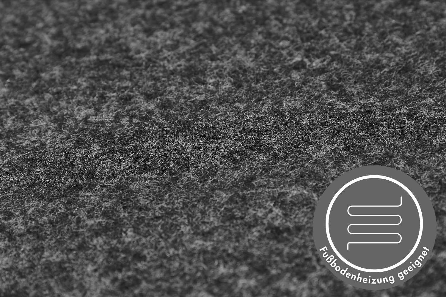 andiamo Teppichfliesen selbstklebend – 25 Stück, 40x40 cm Filz Bodenbelag für Wohnräume, DIY, leicht verlegbar & für Fußbodenheizung – Standard 4 m², Anthrazit