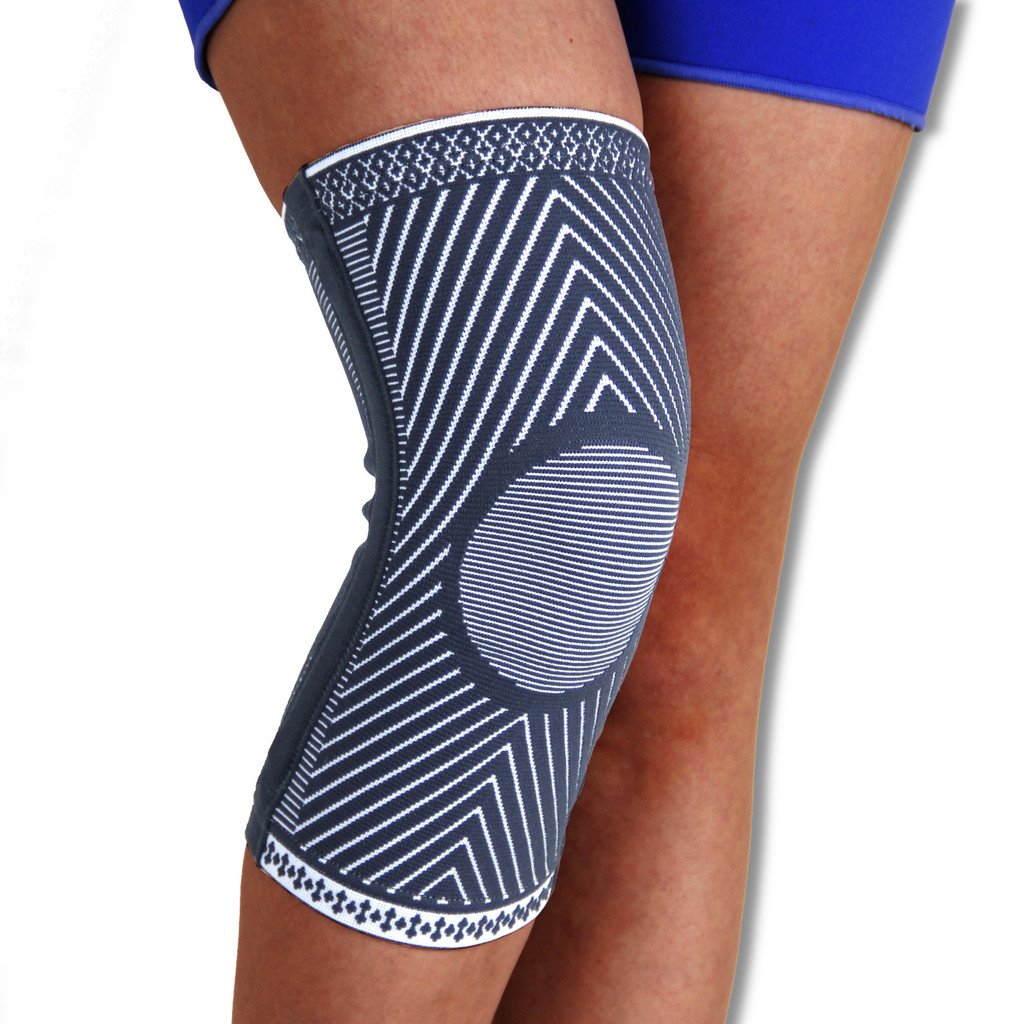 NeoPhysioMedical Grade Contoured Elastic Knee Support with 2 Flexible Springs - Large