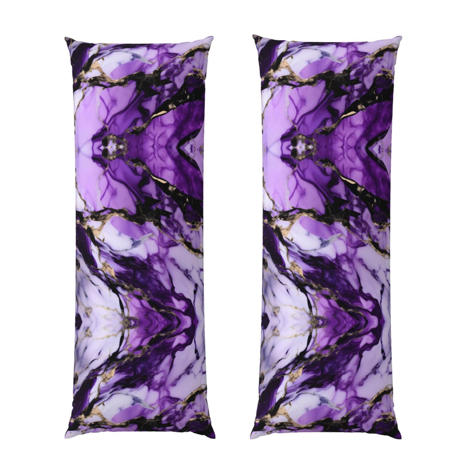 Taies d'oreiller ultra douces en marbre violet respirante pour un sommeil serein
