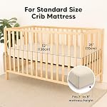 2-Pack Feuilles de bébé imperméables pour garçons, Filles, 52x28 (Écru) - Viscose dérivé de Bamboo Toddler feuille de lit neutre, housse de matelas pour bébé, doux & Doucement