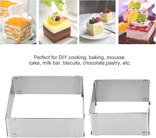 Miniatura 2 de Yosoo Mousse Mousse de acero inoxidable galletas retráctiles pastel cocina bricolaje hornear herramientas retráctil pastel (01)