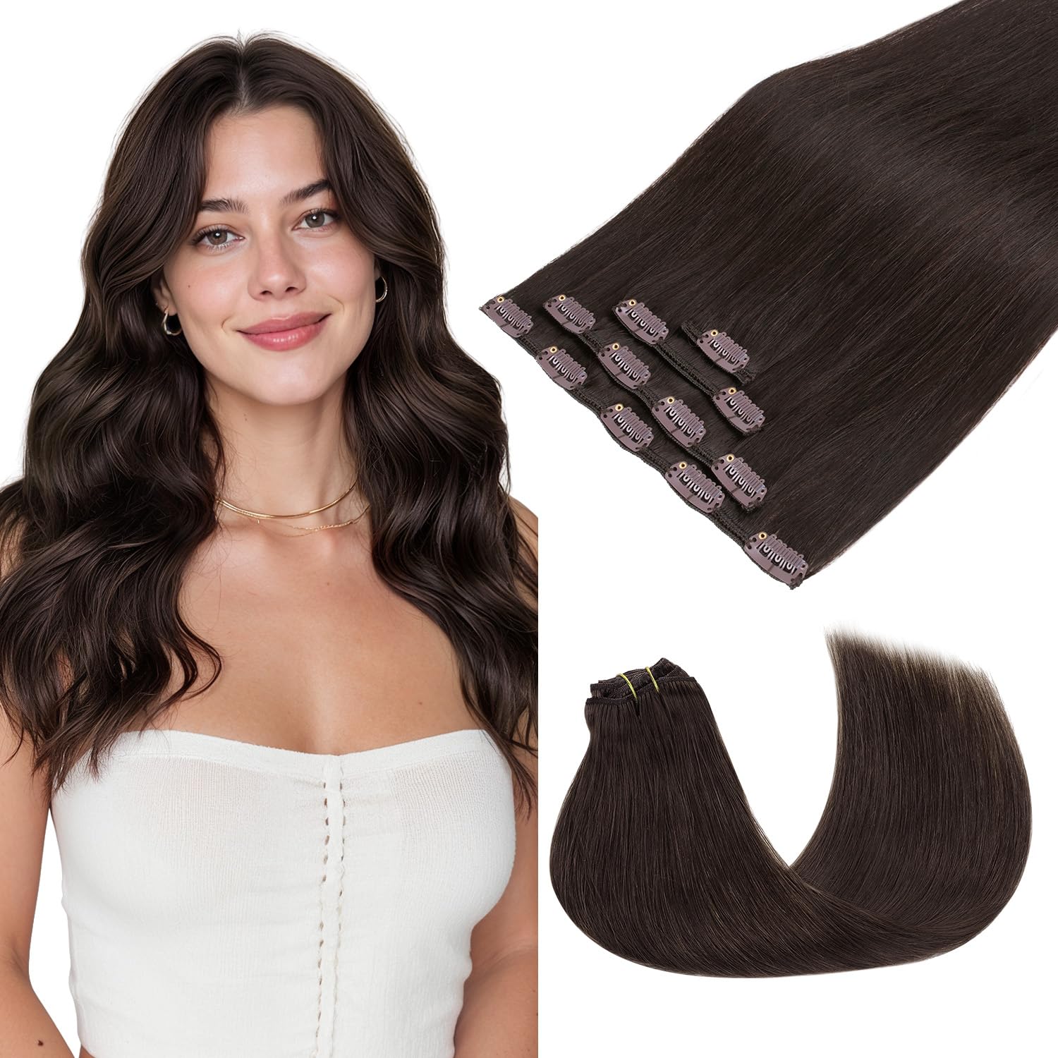 GOO GOO Clip-in Hair Extensions 14in 60g