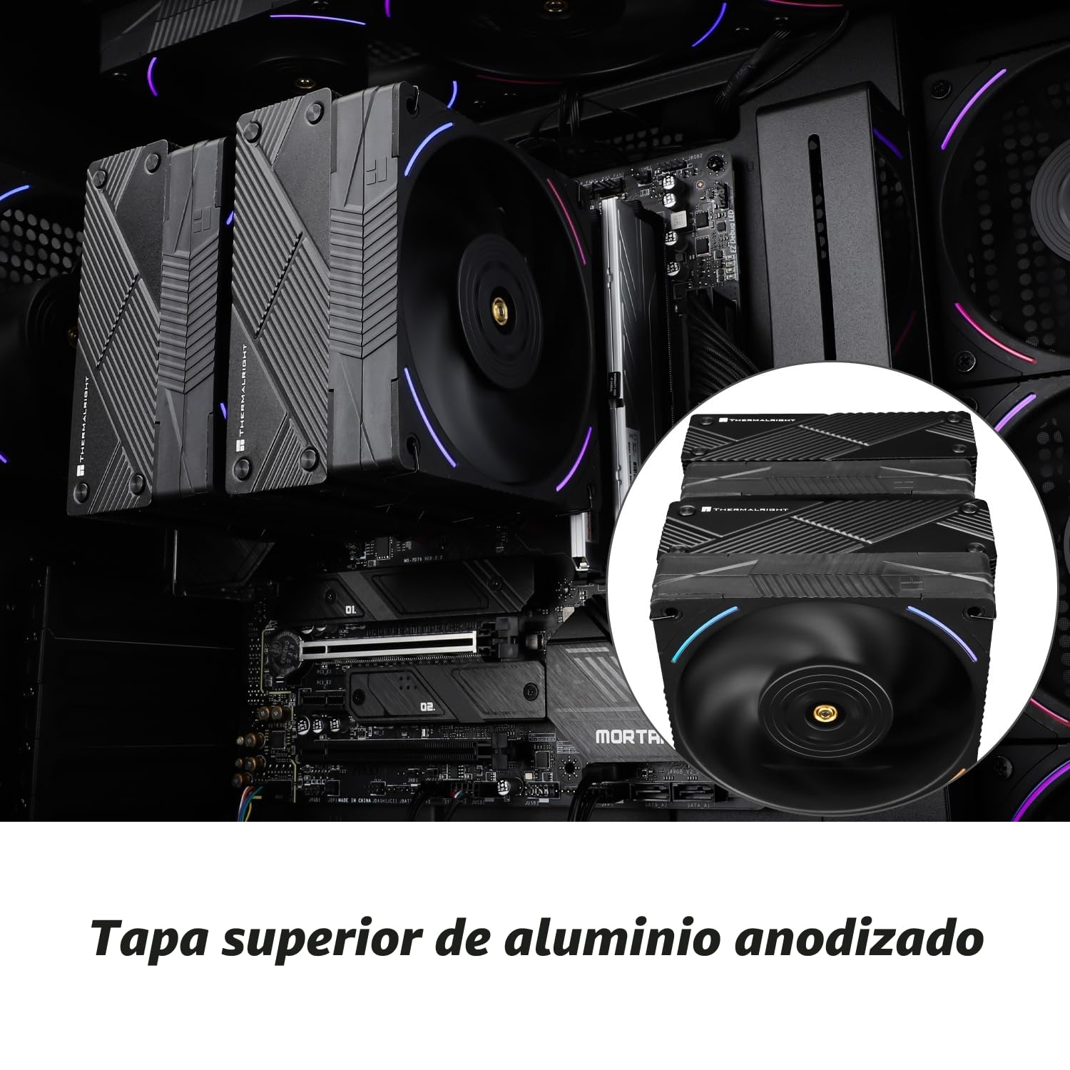 TR Phantom Spirit 120 EVO, enfriador de CPU de 7 tubos de calor, doble ventilador PWM de 120 mm, tecnología aghp 4.0 para AMD am4 am5 / Intel 1700/1150 / 1151/1200 / 1851/2011,
