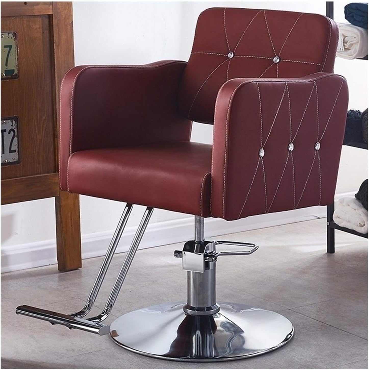Hair Cutting Salon Chair Beauty Personal Care Shampoo Chair Hydraulic Recline Barber Chair Salon Beauty Spa Hair Styling Chair Salon Styling Beauty Equipment (Color : B)