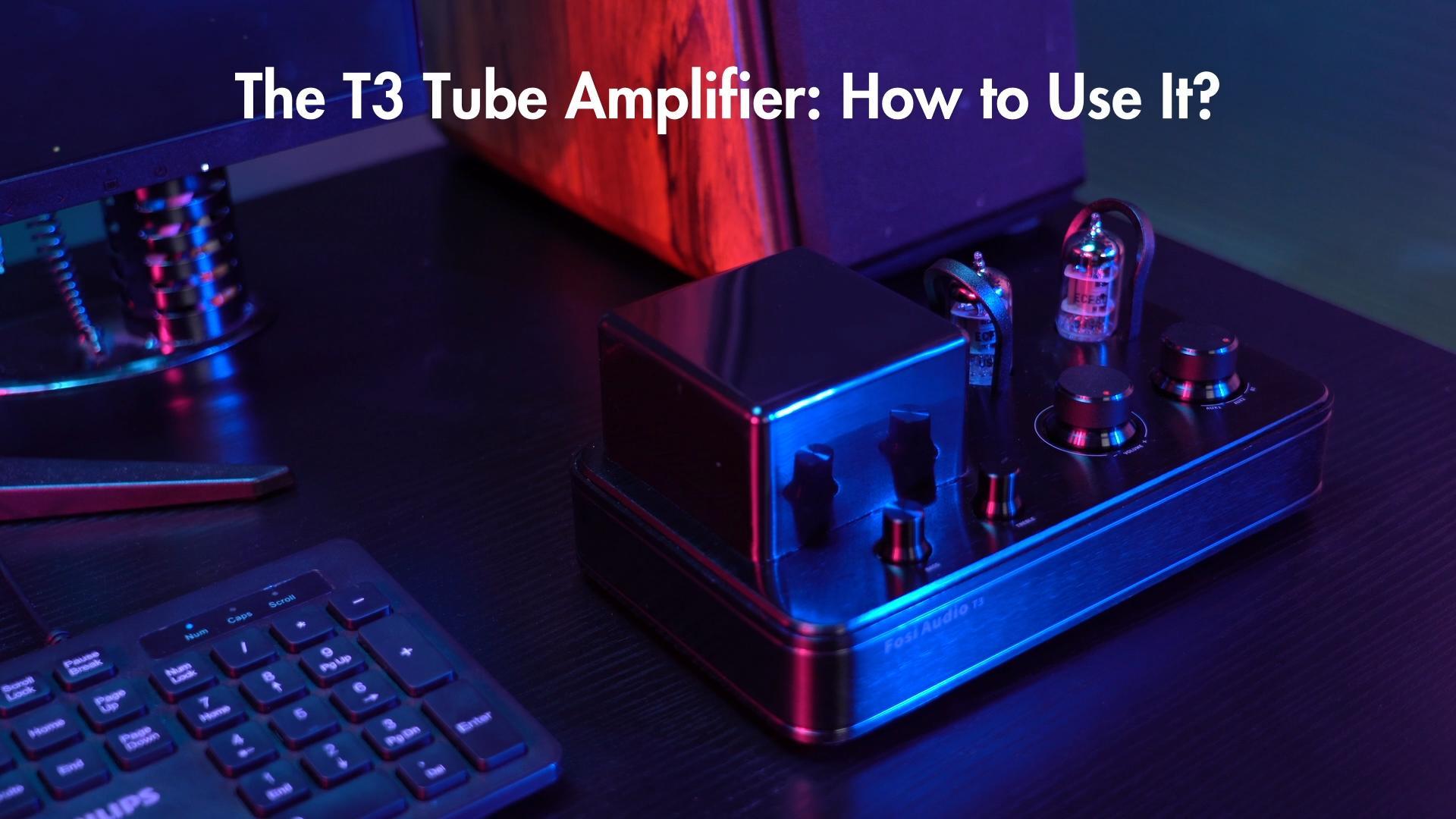 Fosi Audio T3 2.1 CH Hi-Fi Class AB Bluetooth 5.0 Tube Amplifier
