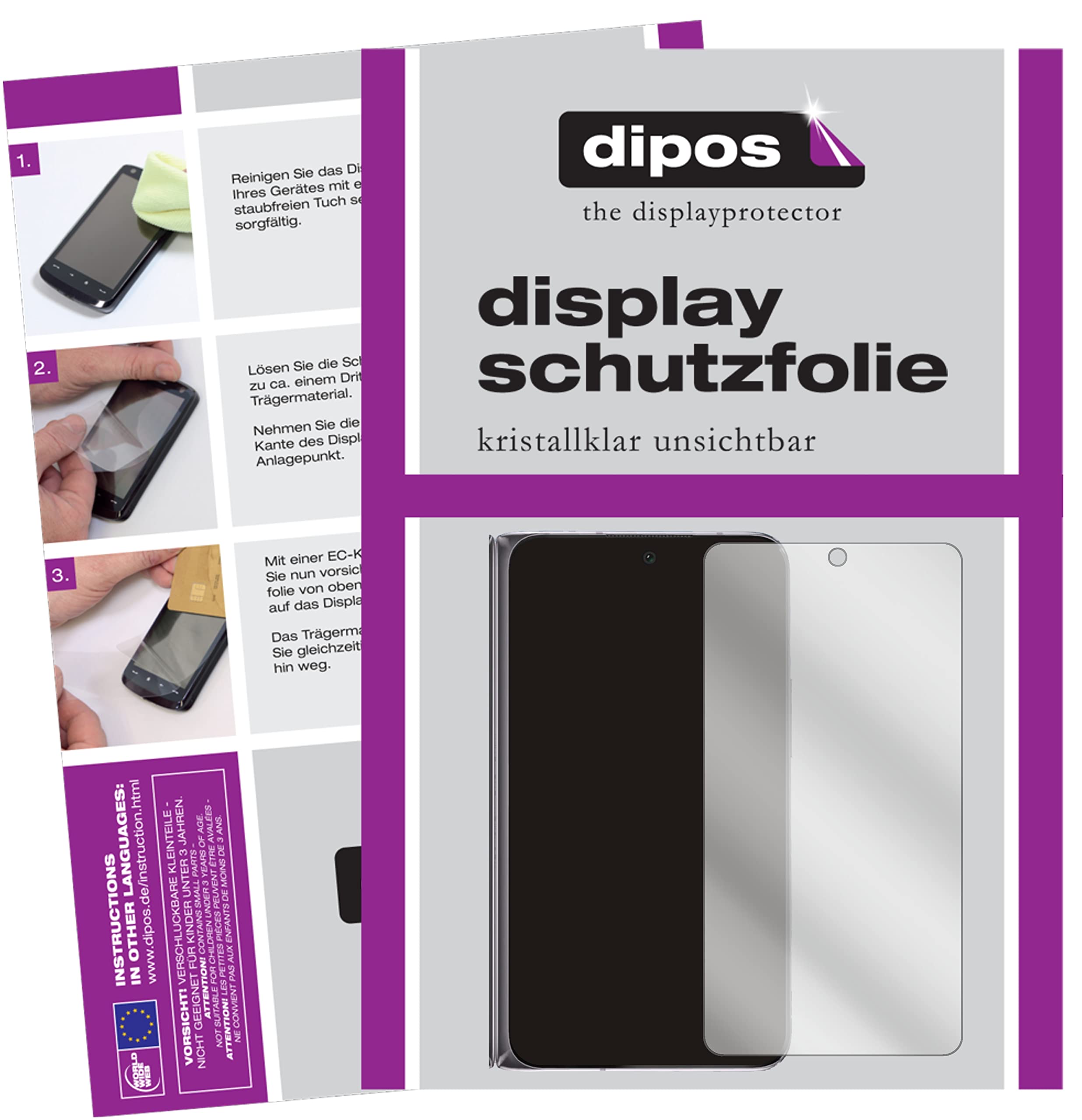 dipos I 5X Pellicola Protettiva Compatibile con Oppo Find N Posteriore Pellicola di Protezione Cristallo