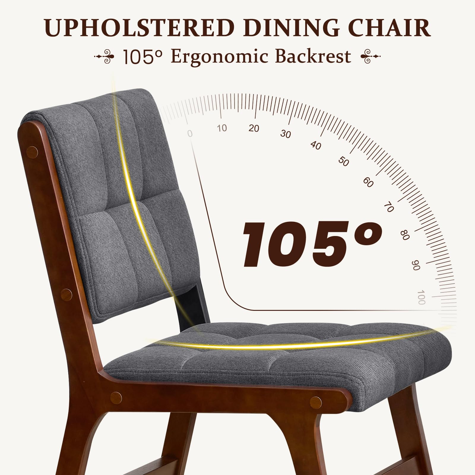 Amazon.co.jp: Furniliving オーク木製ダイニングチェア2脚セット 