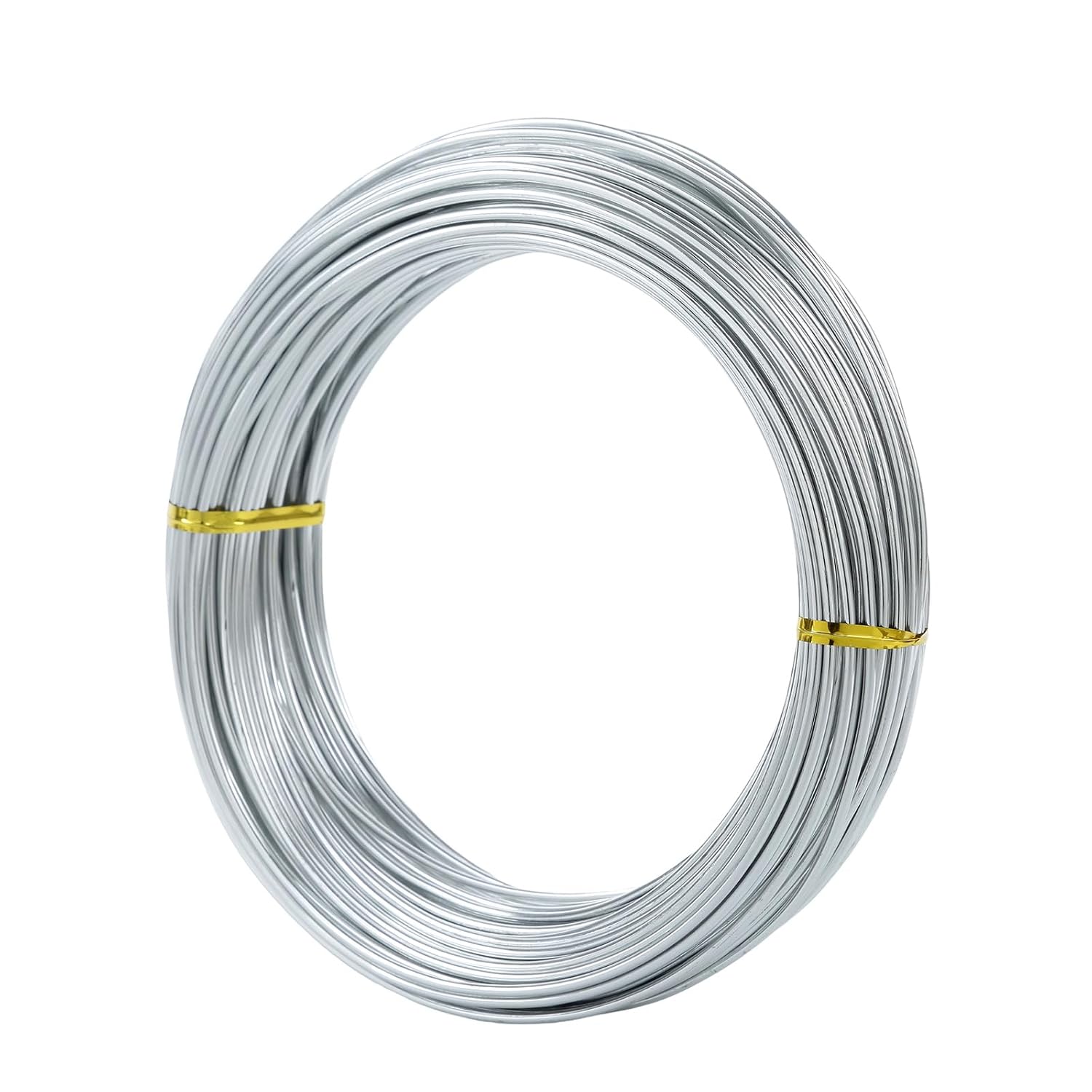 Bendable Aluminum Craft Wire - 2mm 12 Gauge (30m / 100ft) Spool, Floral Wire for Artificial Flowers, Jewelry Making Wire for Beading & Wire Wrapping - Silver