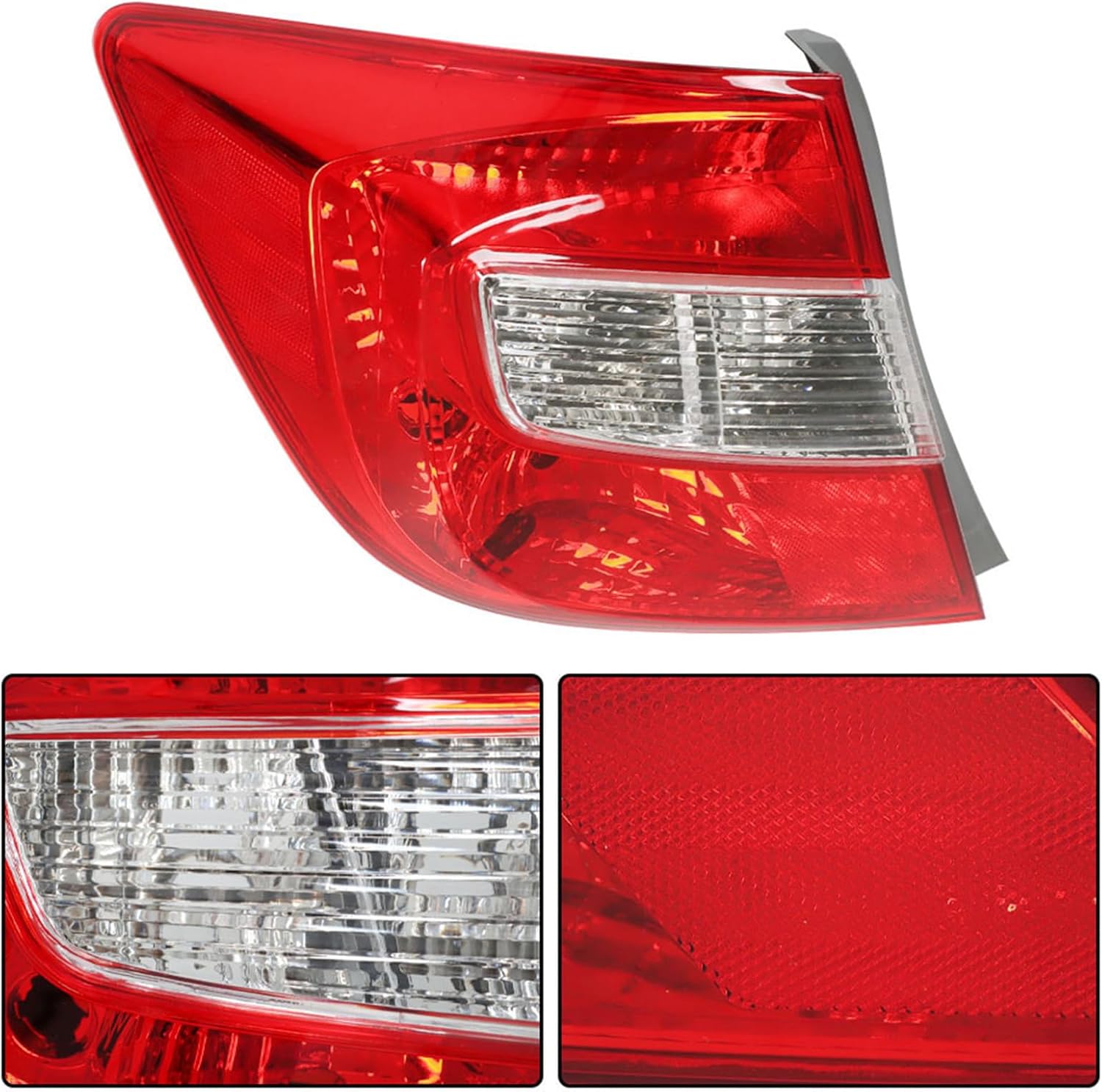 labwork Left Driver Side Tail Light Assembly Replacement for 2012 Honda Civic Sedan Rear Brake Lamp 33550-TR0-A01 HO2800180
