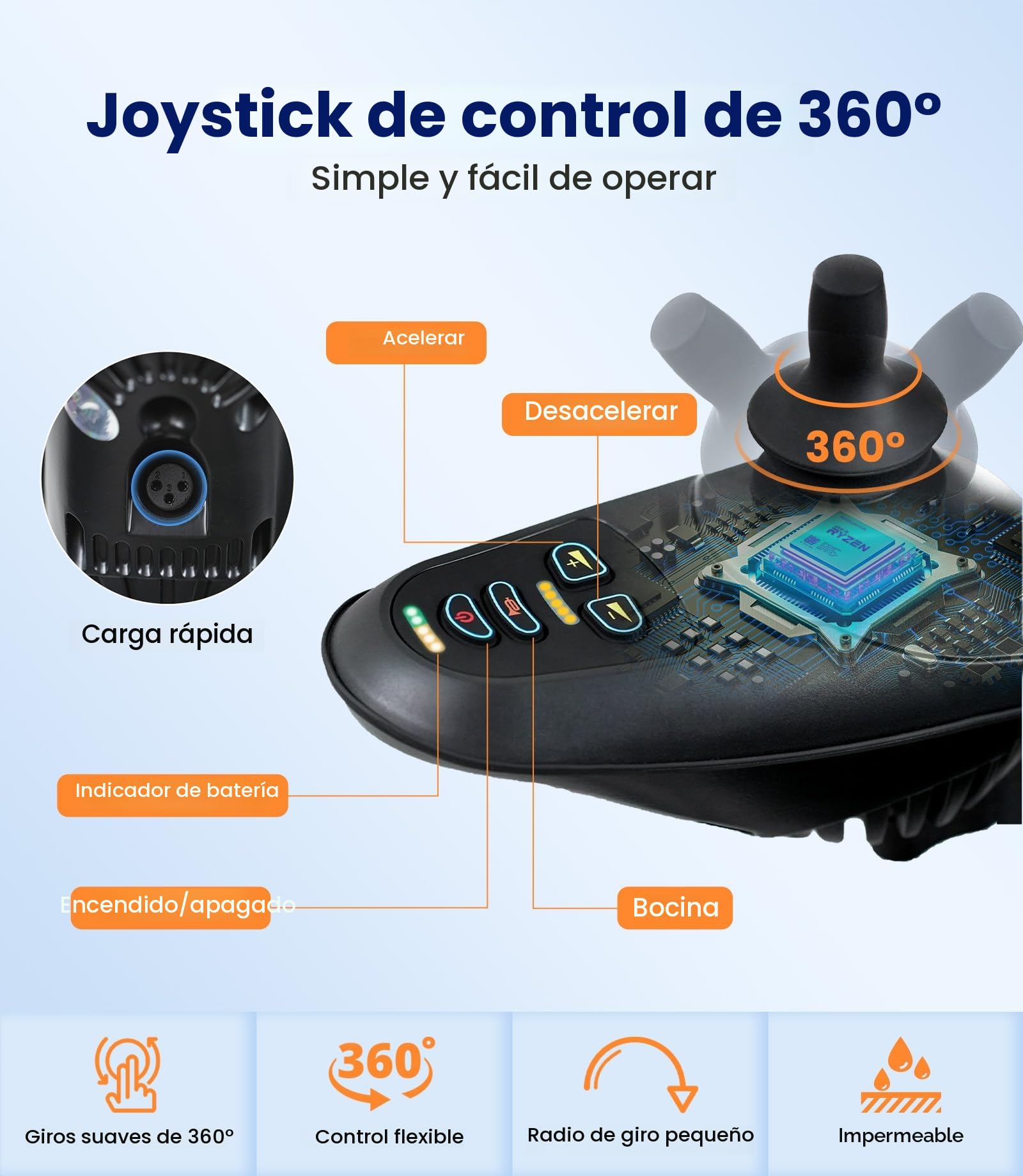 VOCIC V62 Silla de ruedas eléctrica plegable de doble batería, ligera, hasta 136 kg, silla de ruedas eléctrica de 25 km con neumáticos de aire, 500 W y aprobación de avión, soporte de 3 años (plata