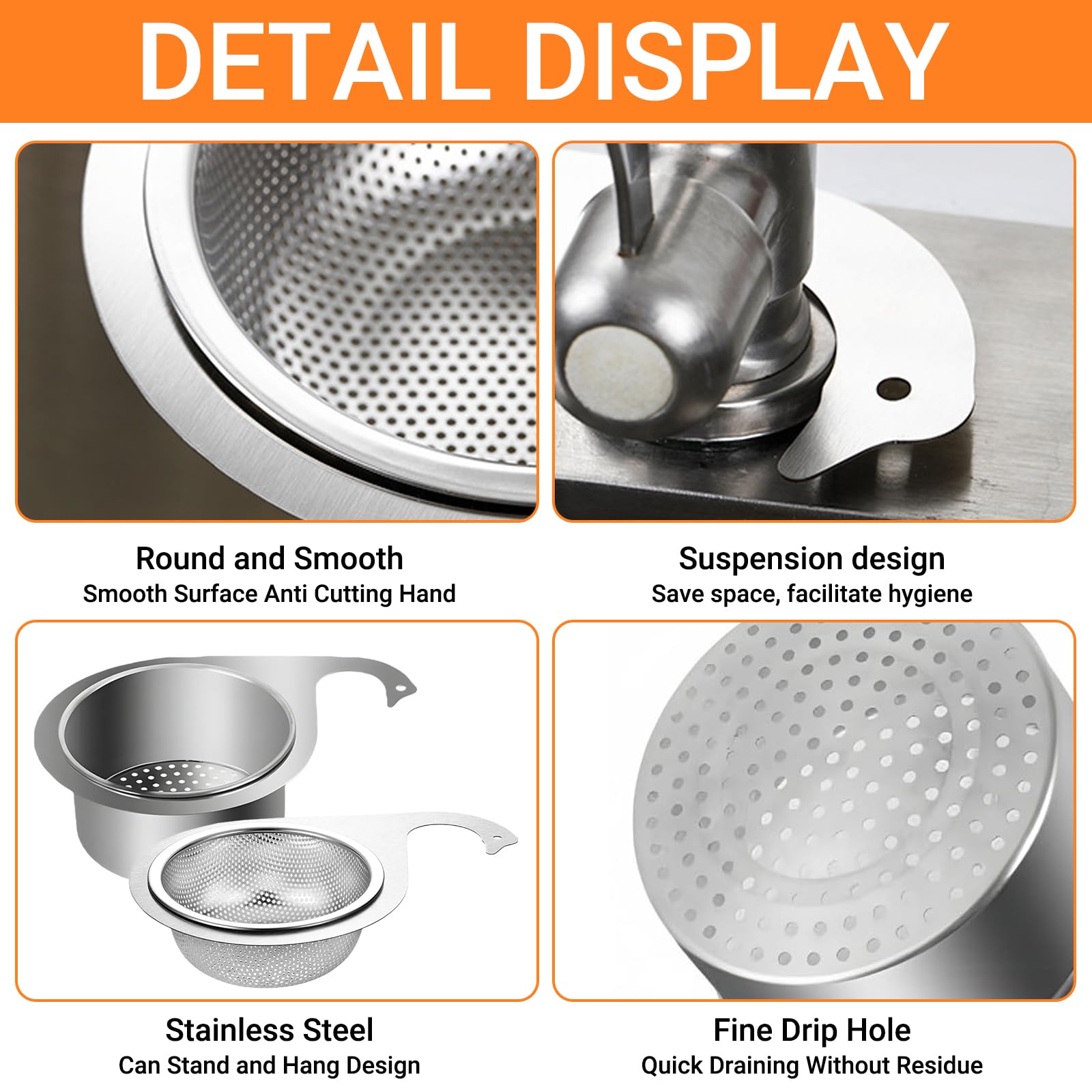 1 Panier D'évier En Forme De Cygne En Acier Inoxydable, Panier