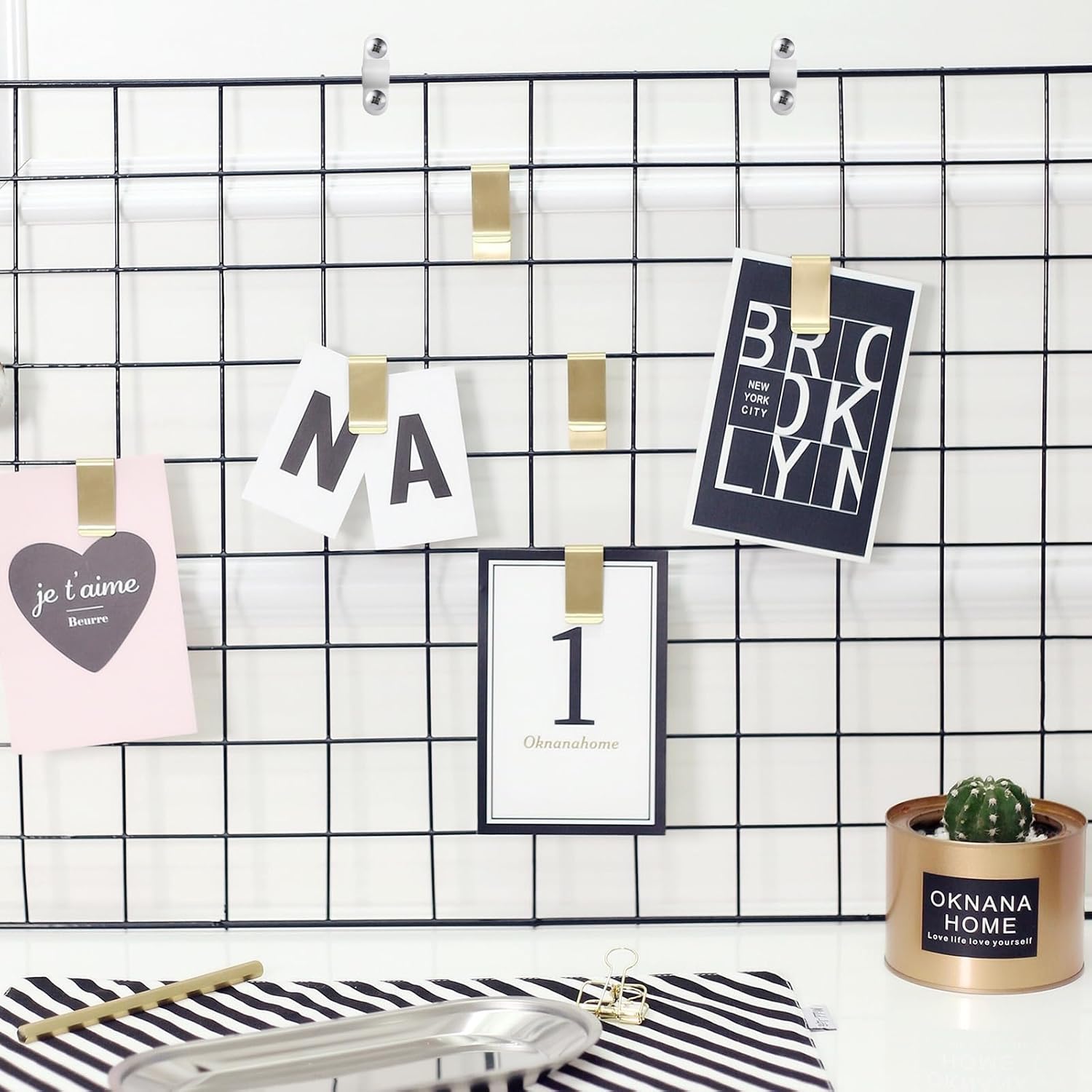 10 PCS Hongliang White Plastic Wire Shelf Clips Set - Ideal for Metal & Concrete Shelving Comes,Effortless Installation.Great for Wire Management & Home Decor