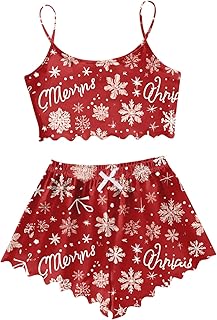 Conjunto de pijama de pantalones cortos de muñeco de nieve de dibujos animados de Navidad 2024