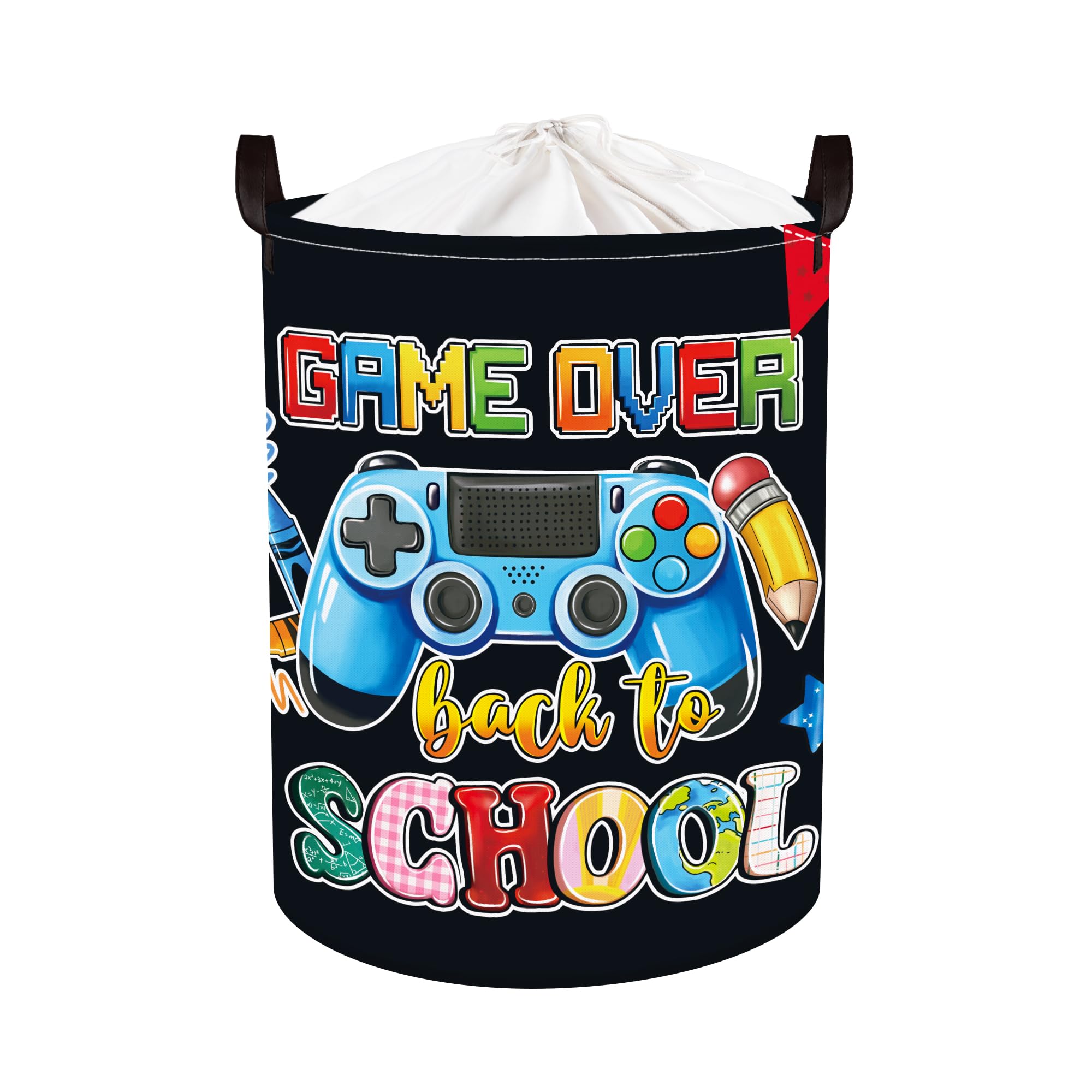 Clastyle Video Game Kid Storage Basket Foldable Boy Laundry Hamper, 36L