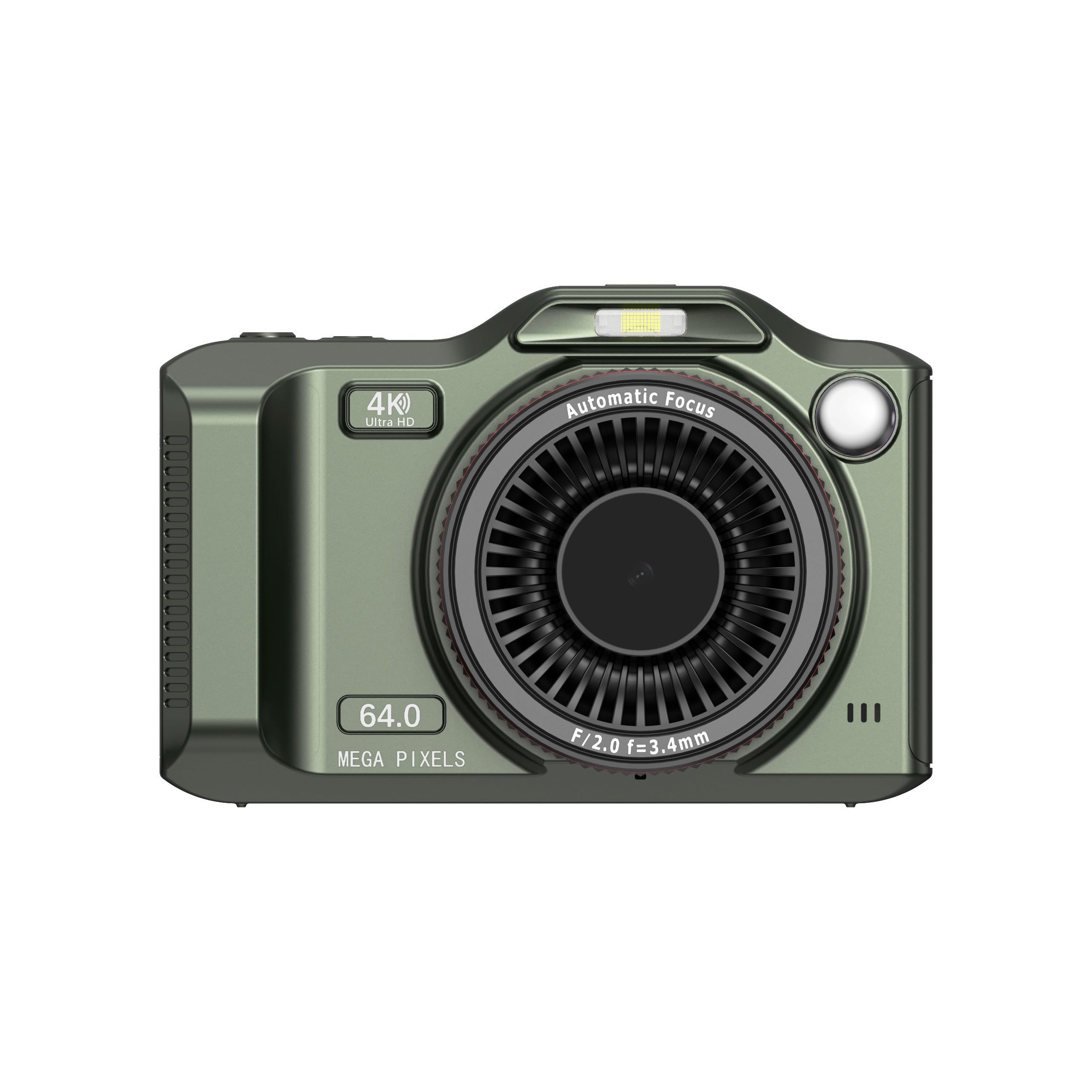 FACAIIO Cámara digital 4K con cámara dual, visor HD de 2.8 pulgadas, zoom 18x y función WiFi, creación de contenido y vlogging, color plateado