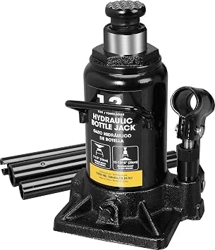 Big RED 12 Ton 24,000 LBs Torin Hydraulic Car Bottle Jack for Auto Repair and House Lift, Black, AT91207BR