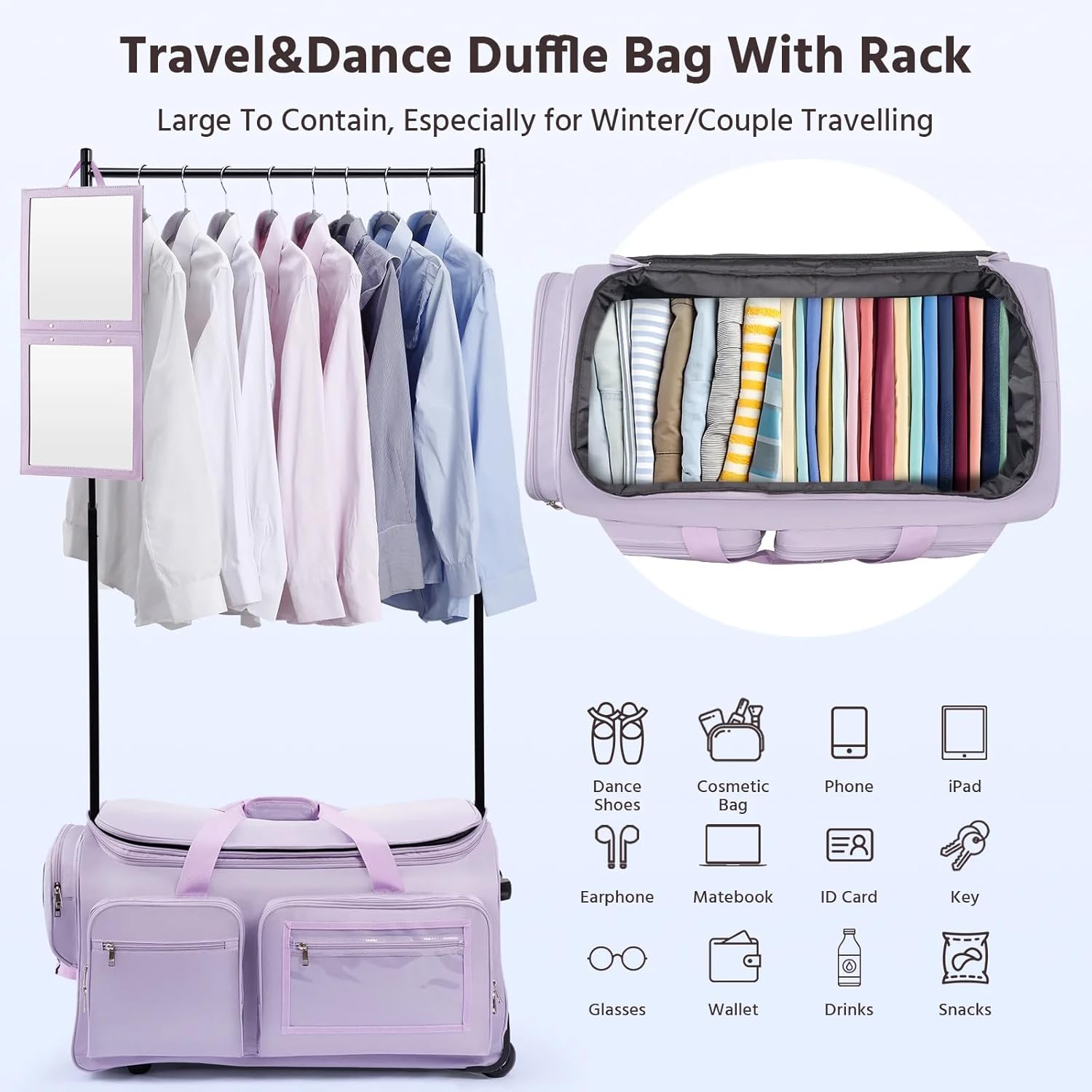 Amazon | Bagasin ダンスバッグ with ガーメントラック 28インチ