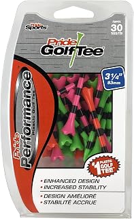 Pride Performance 3-1/4" Striped Golf Tee, 30 Count