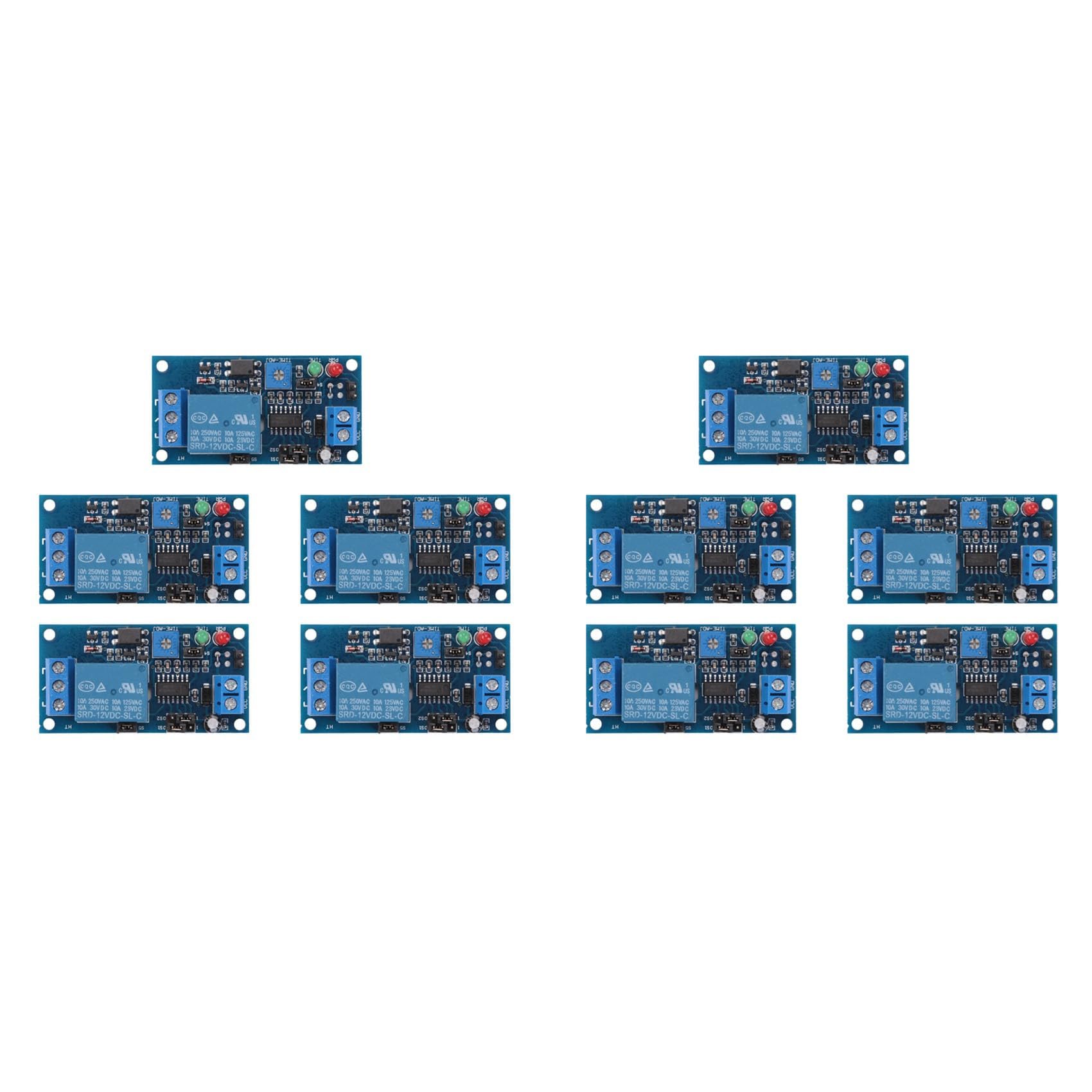 Hfgdnchva 10X 12V Dc Delay Relay Delay Turn On/Delay Turn Off Switch Module With Timer